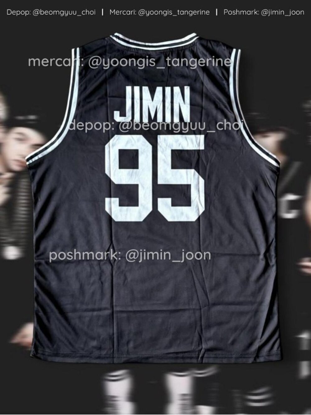 Black unisex BTS Jimin jersey!